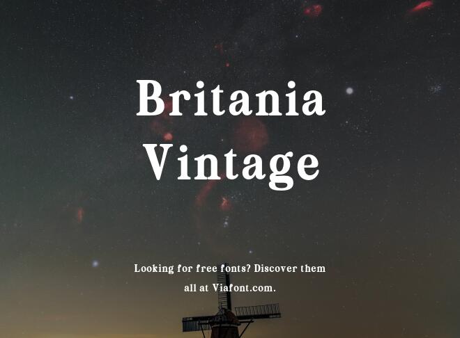 Britania Vintage Font
