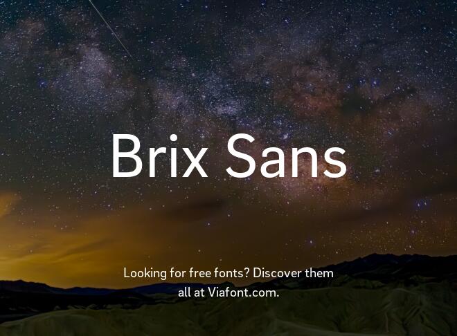 Brix Sans Font