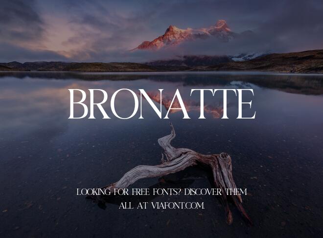 Bronatte Font