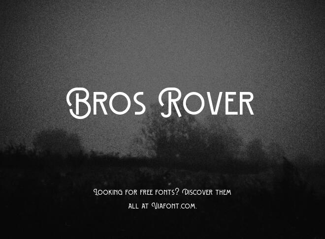 Bros Rover Font