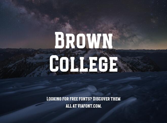 Brown College Font