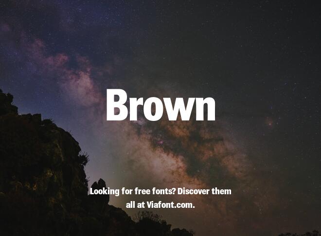 Brown Font