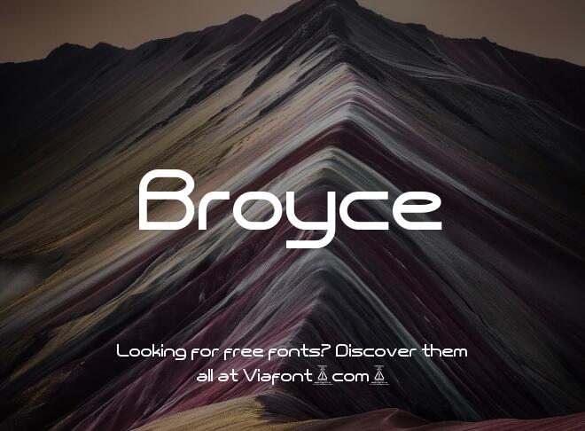 Broyce Font