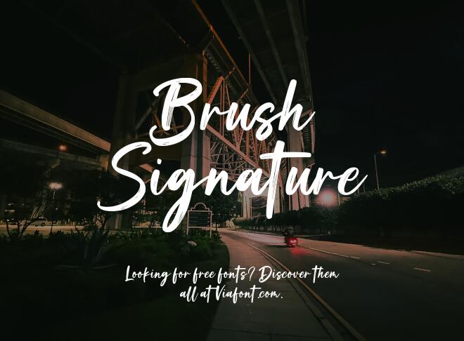 Brush Signature Font