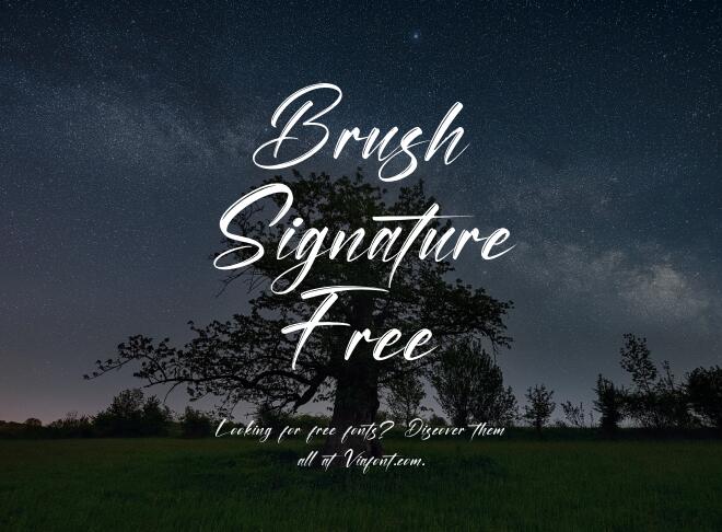 Brush Signature Free Font