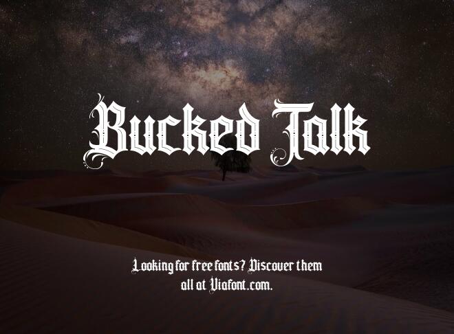 Bucked Talk Font