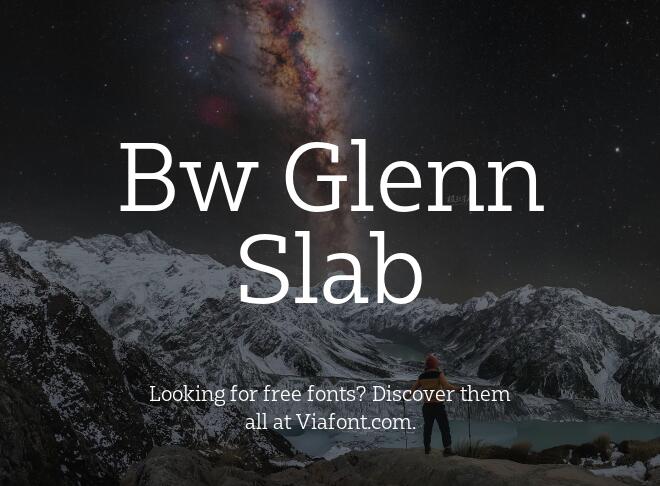 Bw Glenn Slab Font