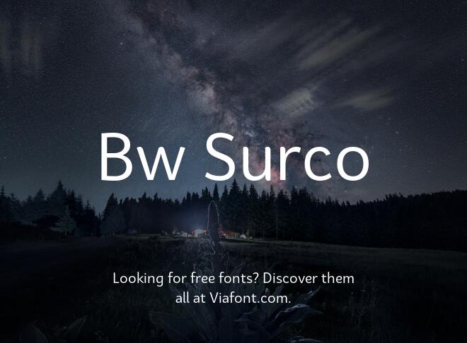 Bw Surco Font