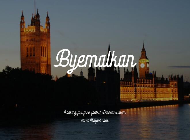 Byemalkan Font