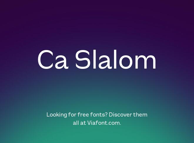 Ca Slalom Font