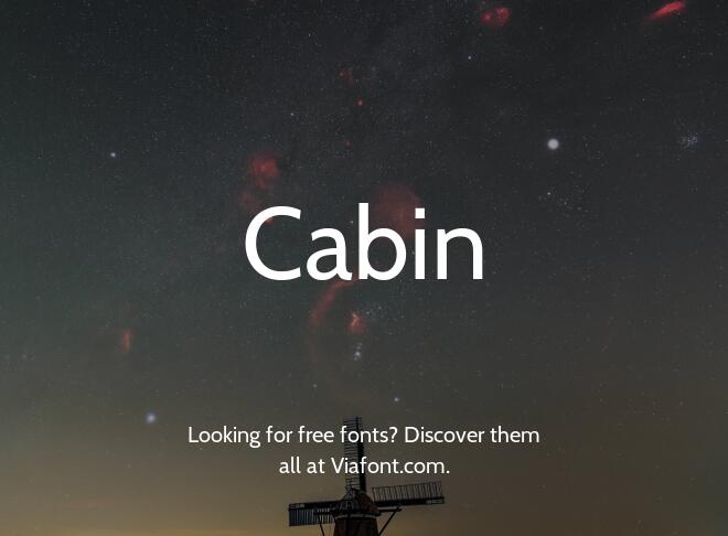 Cabin Font