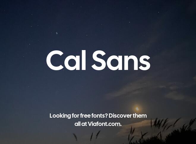 Cal Sans Font