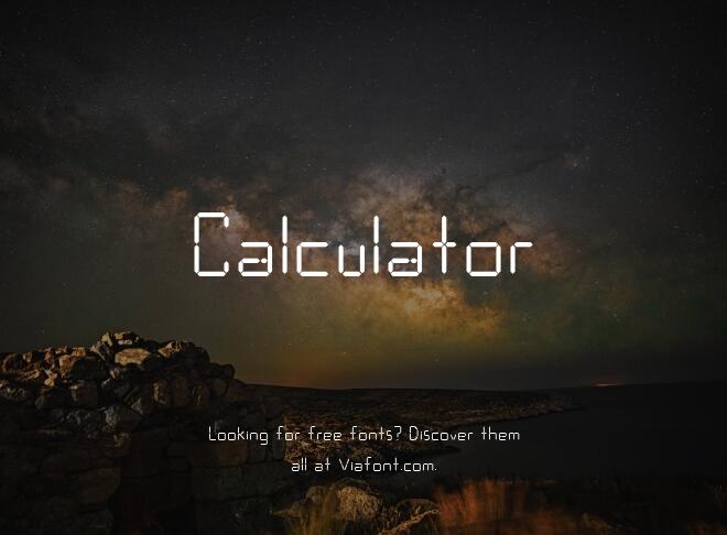 Calculator Font