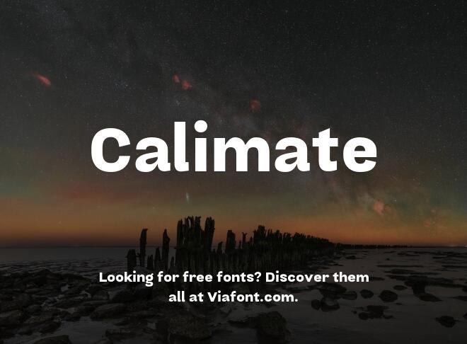 Calimate Font