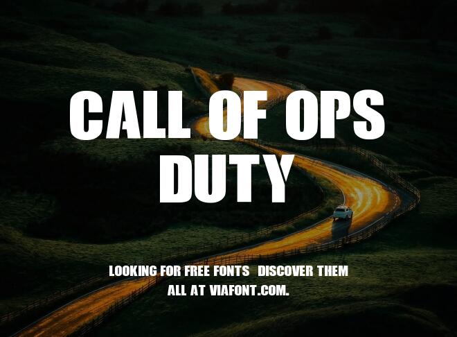 Call Of Ops Duty Font