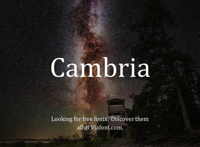 Cambria Font