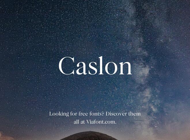 Caslon Font