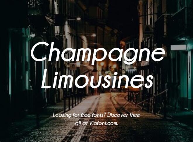 Champagne Limousines Font