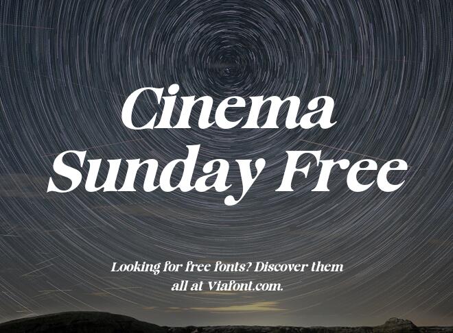 Cinema Sunday Free Font