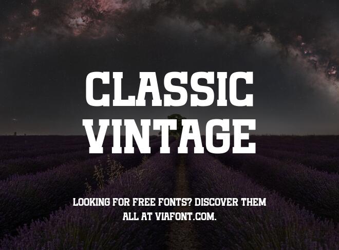 Classic Vintage Font