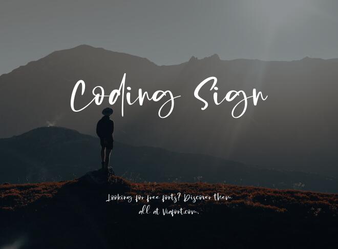 Coding Sign Font