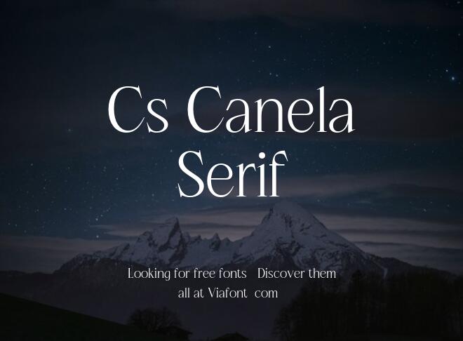 Cs Canela Serif Font