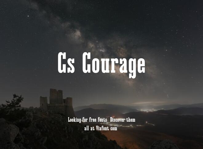 Cs Courage Font