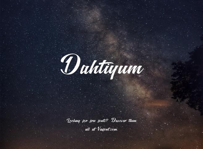 Dahtiyum Font