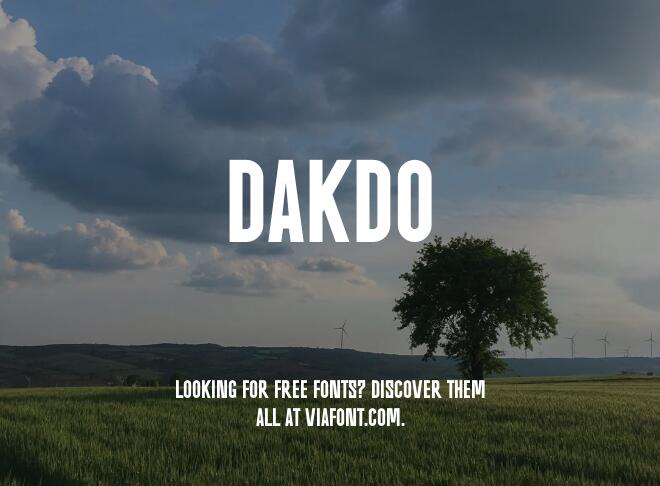 Dakdo Font