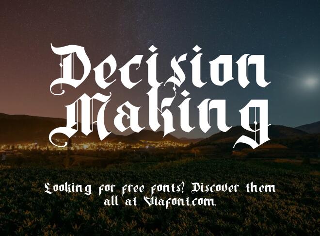 Decision Making Font