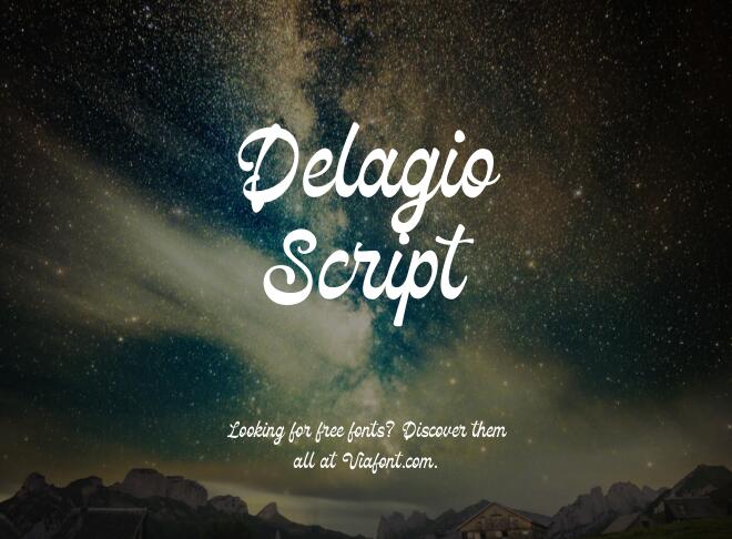 Delagio Script Font