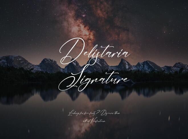Delistaria Signature Font