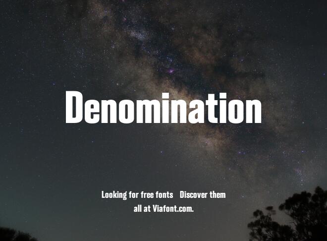 Denomination Font
