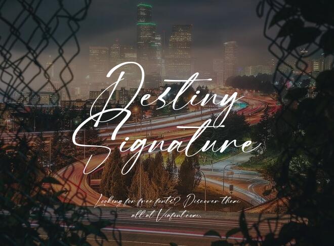 Destiny Signature Font