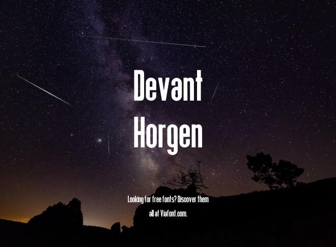 Devant Horgen Font