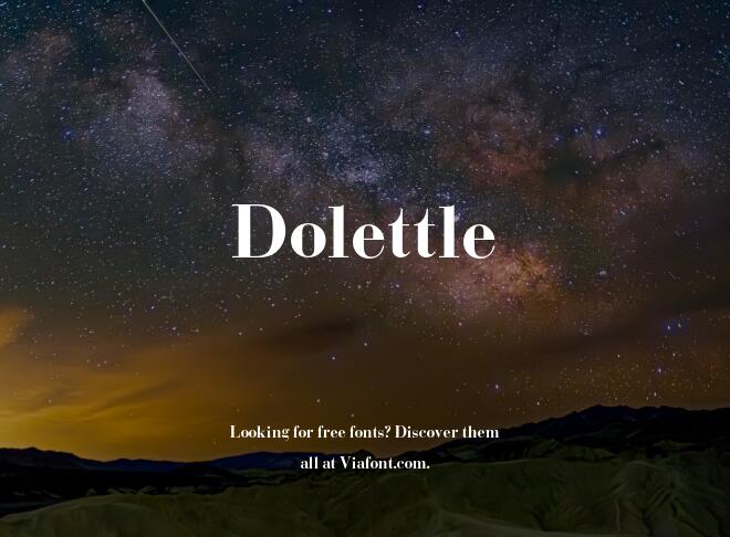 Dolettle Font