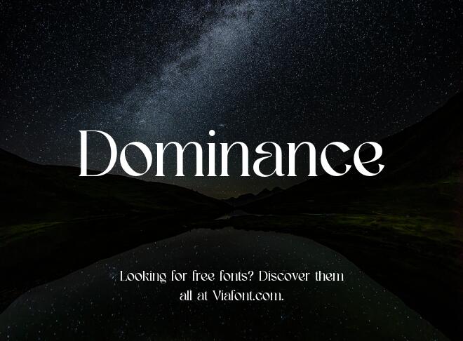Dominance Font