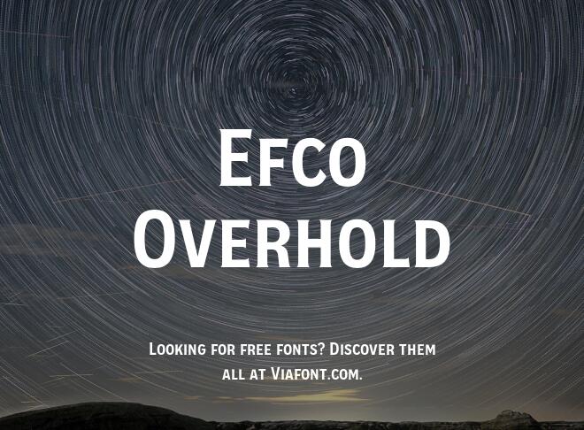 Efco Overhold Font