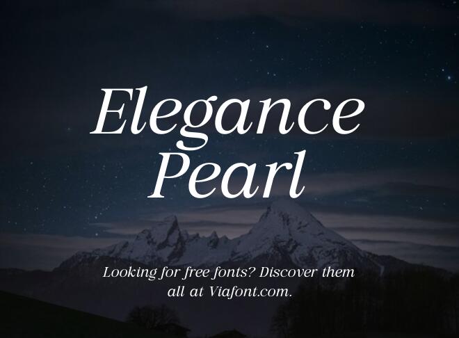 Elegance Pearl Font