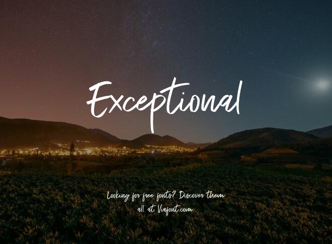 Exceptional Font