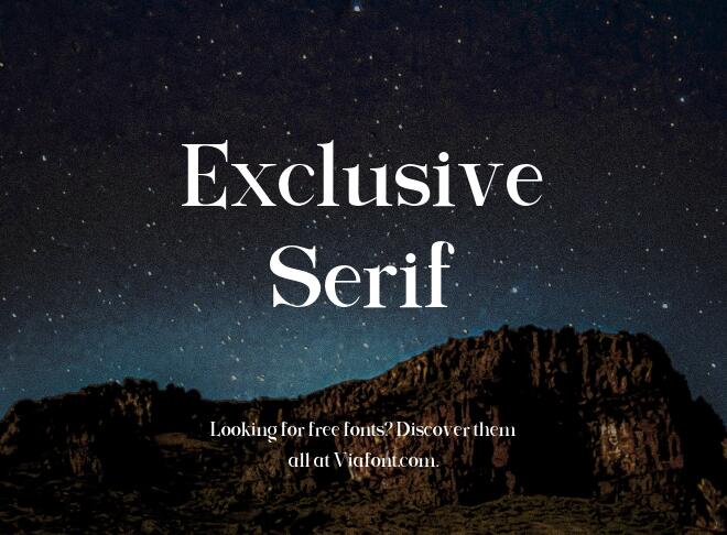 Exclusive Serif Font