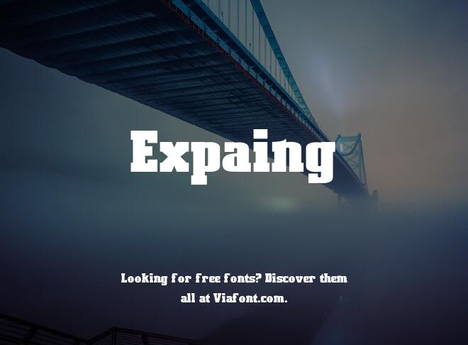 Expaing Font