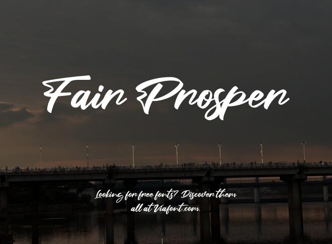 Fair Prosper Font