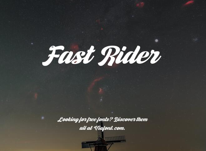 Fast Rider Font