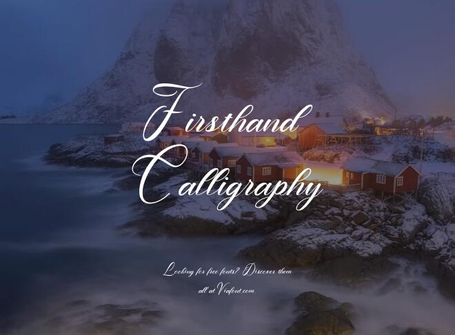 Firsthand Calligraphy Font