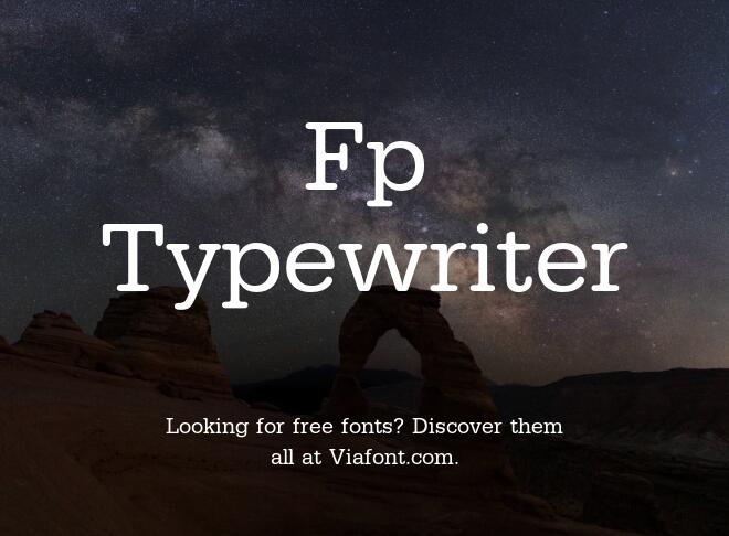 Fp Typewriter Font