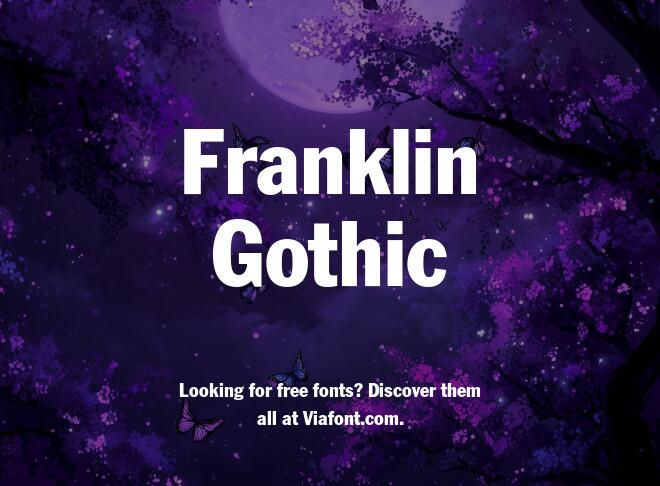 Franklin Gothic Font