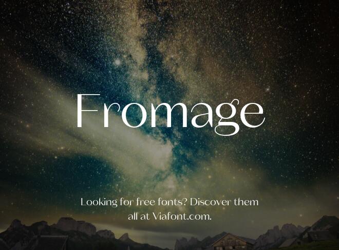 Fromage Font