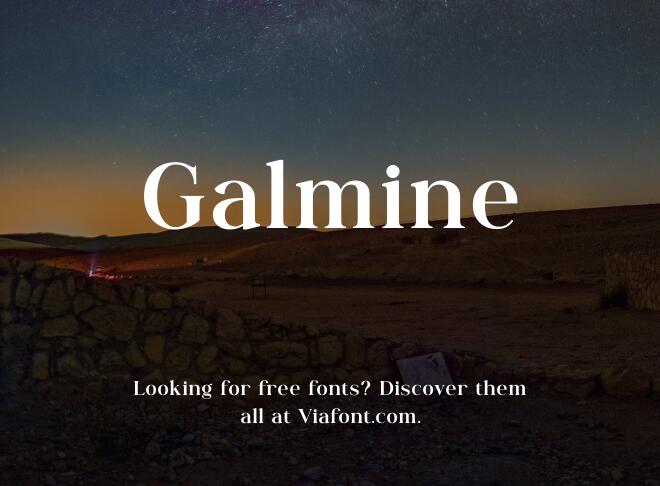Galmine Font