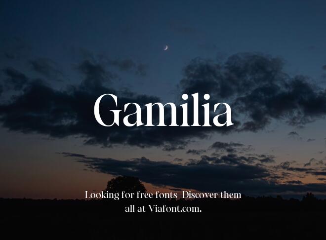 Gamilia Font